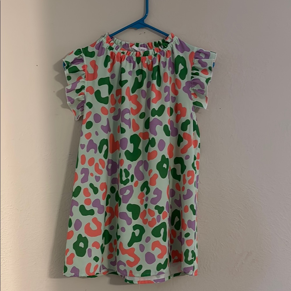 Colorful Leopard Print Dress